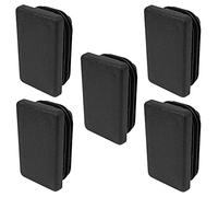 cyclingcolors 5 x Plastic Rectangular Pipe Plugs, Lamellar Plugs, Black Plugs, Pipes, Pipe Outer End Caps, Furniture Gliders, 40 x 30 mm