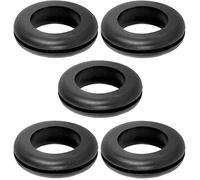 cyclingcolors 5 x Rubber Wire Cable Attachment Round Eyelet Recessed Office Wall Tube Support Electric Cabinet (D1 = 9.8 x D=6 x H1 = 2 mm)