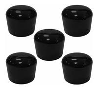 cyclingcolors 5x END CAP FERRULE FOR ROUND TUBE Ø6-60MM PVC FURNITURE GLIDER SLIDING CHAIR BLACK (Ø16mm)