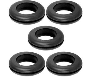 cyclingcolors 5X passe fil Caoutchouc 5 x Rubber Wire Loops, Black, D1 = 9 x d =6 x H1 = 1.5 mm