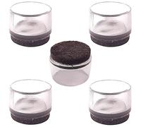 cyclingcolors 5x SLIDE CAP WITH NEEDLE FELTEND CAP PLUG FOR ROUND TUBE Ø12-25MM CHAIR PLASTIC (Ø18mm)