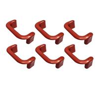 cyclingcolors 6 x Furniture Handles 64mm Plastic - Cupboard Handle Kitchen Handle Door Handle Drawer Chest of Drawers Furniture, Red