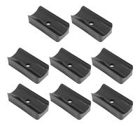 cyclingcolors 8 x shell gliders, chair leg caps for cantilever clamps, foot plugs, furniture feet, furniture gliders, round tubes, chair, round, plastic, 28 mm
