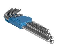 cyclingcolors 9-Piece 1.5-10 mm Allen Key Set with Ball Head Metric Allen Key Set Box Angle Key Cars Furniture Appliances etc. Remove and Install Silver
