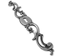 cyclingcolors Antique Metal Zamak Key Hole Cover Shield Plate Grey Silver Rooster Right Lock Fitting Vintage Art Furniture Door Cupboard