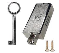 cyclingcolors Cabinet Lock with Key Chrome-Plated Furniture Wardrobe Cupboard Drawer Cabinet Door Catch, Right