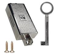 cyclingcolors Cabinet Lock with Key Chrome-Plated Furniture Wardrobe Cupboard Drawer Cabinet Door Catch, Left