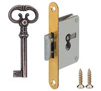 cyclingcolors Cabinet Mortice Lock with Key Vintage Furniture Wardrobe Drawer Cabinet Door, Right
