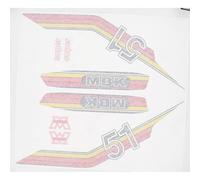 cyclingcolors Decal Sticker Motorcycle Scooter Moped Compatible with MBK ORANGE/RED/YELLOW Fits MBK 51 / Motobecane - 8 per sheet