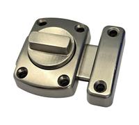 cyclingcolors Door Bolt Anti-Theft with Screws Model 55mm Twist Lock Security Latch Metal Bathroom Bedroom Toilet Furniture Cabinet Cupboard Door Silver