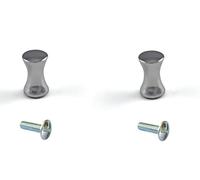 cyclingcolors Furniture Knobs Metal Chrome Silver Chrome Modern Cupboard Handles Drawer Knob Set of 2