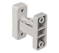cyclingcolors Gate Stop Clamp Lock 48 x 18 mm Hole Spacing 35 mm Grey Plastic Screw-On Garage Door Opening Immobilisation Practical