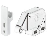 cyclingcolors mini Latch Automatic Spring Catch Silver Steel Touch Furniture Cabinet Door Push to Open Lock Cupboard to Screw