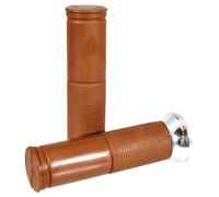 cyclingcolors Motorcycle Grip 130 mm Diameter 24 mm Rubber Handlebar Compatible with Vespa PX, Light Brown