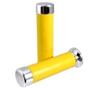 cyclingcolors Motorcycle Grip 130 mm Diameter 24 mm Rubber Handlebar Compatible with Vespa PX, Yellow