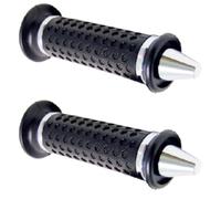 cyclingcolors Motorcycle Handle Rubber 120 mm Ideal for Scooter Maxiscooter Moped, Chrome