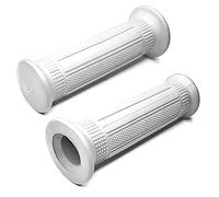 cyclingcolors Motorcycle Handlebar Grips 22 mm (7/8 inch) 24 mm (1 inch) Universal Scooter Moped Non-Slip Motorcycle Grips Rubber (White)