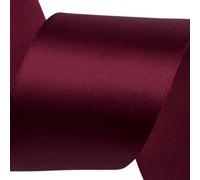 cyclingcolors Polyester Satin Ribbon - 50mm x 22m - Gift Wrap Ribbon for Packaging, Decoration, Birthday, Cakes, Sewing, Crafts & Floristry - Bordeaux