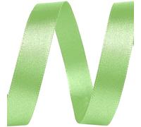 cyclingcolors Satin Polyester Ribbon - 10mm x 22m - Gift Wrapping Ribbon for Packaging, Decoration, Birthday, Cakes, Sewing, Crafts & Floristry - Light Pastel Green