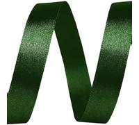 cyclingcolors Satin Polyester Ribbon - 10mm x 22m - Gift Wrapping Ribbon for Packaging, Decoration, Birthday, Cakes, Sewing, Crafts & Floristry - Forest Green