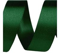 cyclingcolors Satin Polyester Ribbon - 20mm x 22m - Gift Wrapping Ribbon for Packaging, Decoration, Birthday, Cakes, Sewing, Crafts & Floristry - Dark Green