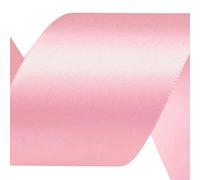 cyclingcolors Satin Polyester Ribbon - 50mm x 22m - Gift Wrapping Ribbon for Packaging, Decoration, Birthday, Cakes, Sewing, Crafts & Floristry - Light Pink