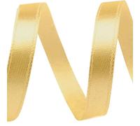 cyclingcolors Satin Polyester Ribbon - 6mm x 22m - Gift Wrapping Ribbon for Packaging, Decoration, Birthday, Cakes, Sewing, Crafts & Floristry - Gold