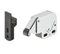 cyclingcolors Spring Catch Chrome Black Door Cupboard Catch Metal Steel Push Lock Quick Lock with Counterpart Automatic Flaps