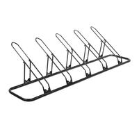 CyclingDeal Bicycle Floor Parking Rack Stand - for Mountain MTB Road Bike - Indoor Home Garage Storage - Adjustable 5 Bikes