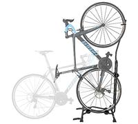 CyclingDeal Upright Bike Stand - Premium Quality Vertical & Horizontal Adjustable Bicycle Floor Parking Rack - Safe & Secure for Storing MTB Road Bikes in Garage or Home - for Wheels Sizes up to 29”