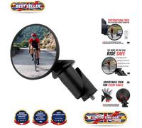 Cyclist-Approved Lightweight Aluminum Bar End Mirror with Distortion-Free Lens