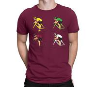 Cyclist Cycling Fan Bike Idea Funny Tour 4 De France Gift Mens T-Shirts #TA-06 M Maroon