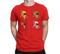 Cyclist Cycling Fan Bike Idea Funny Tour 4 De France Gift Mens T-Shirts #TA-06 Red M