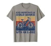 Cyclist Funny Electric Bicycle E-Bike Old Man With An E-Bike T-Shirt