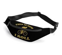 Cyclist How I Roll Belt Bag for Women Men Waist Bag Pouch with Adjustable Strap