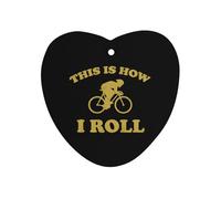 Cyclist How I Roll Car Air Freshener Decorative Hanging Aromatherapy Tablets for Car Trucks Love form