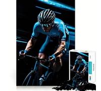 Cyclist in Motion 1000 Pieces Puzzles for Adults Mental Skill Snug Cut Enjoyable Challenge Xmas Surprise (38x26cm)