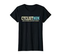 Cyclist Mom Cooler Fun Mommy Vintage Mothers Day T-Shirt