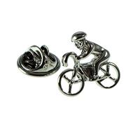 Cyclist on Bike Lapel Pin Badge XNP014
