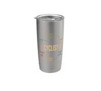 Cyclist Ride Climb Sprint Finish Repeat Road Cycling Mindset Stainless Steel Insulated Tumbler