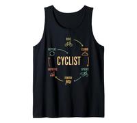 Cyclist Ride Climb Sprint Finish Repeat Road Cycling Mindset Tank Top