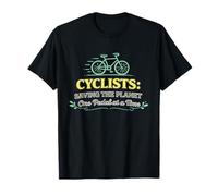 Cyclist Saving the Planet One Pedal at a Time T-Shirt