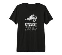 Cyclist Since 1975 Bicycle in The Jump Premium T-Shirt