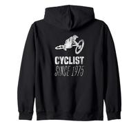 Cyclist Since 1975 Bicycle in the Jump Zip Hoodie
