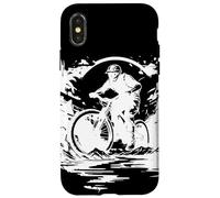 Cyclist Sketch Bicyclist Mountain Bike Trials Case for iPhone X/XS