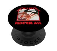 Cyclista Ride 'em All Heavy Metal Cycling funny Cyclist Gift PopSockets Adhesive PopGrip