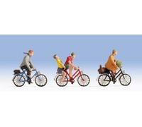 Cyclists(4) Two Women Two Men (Painted) by Noch OO/HO gauge Noch 15898