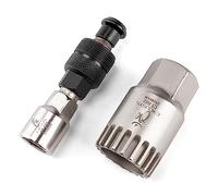 cyclists Bike Crank Puller & Bottom Bracket Removal Tool - Bike Tools with Long Handle - Crank Remover, Bottom Bracket Tool, Professional Bicycle Repair Kit (CT-B02+ CT-C02)