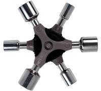 CYCLO WELDTITE Pro-Series 'Y' Bike Socket Wrench Set - Sizes 8, 9, 10, 13, 14, 15 mm - Chrome Plated with Hardened Sockets