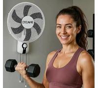 Cyclone 16” Wall Mounted Oscillating Fan Twin Pack | 3-Speed Quiet Air Circulation for Grow Tents, Greenhouses, Home & Office | Wall-Mount Fans with Tilt & Oscillation | UK Plug